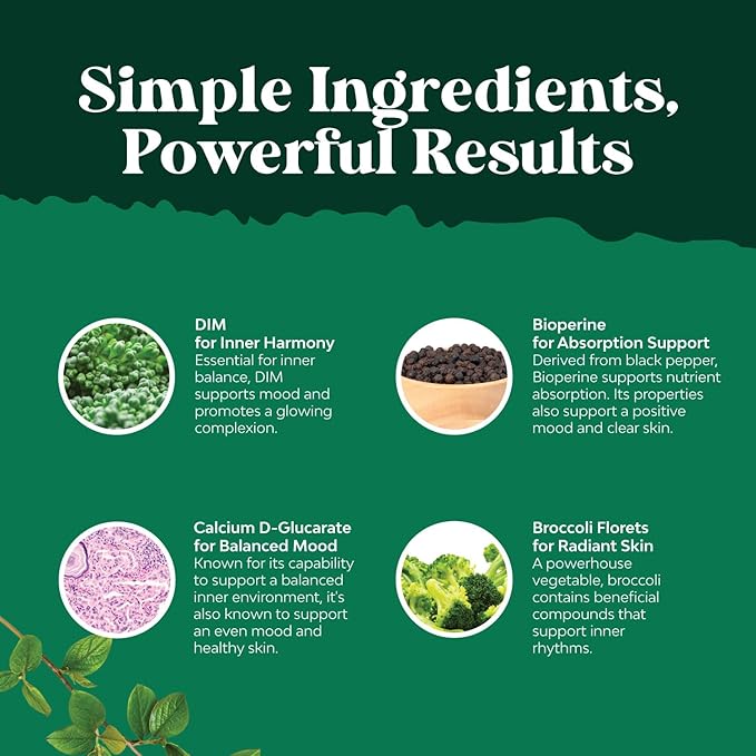 Natures Craft Bundle of Multi Collagen Protein Powder for Women and Men - Hair Skin and Nails Vitamins and DIM Complex Men and Womens Hormone Balance Supplement