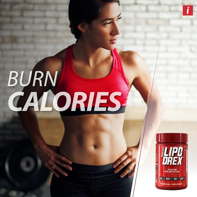 iSatori Lipo-Drex Fat Loss Thermogenic Formula - Focus Blend - Fast Acting Total Body Fat Burner Weight Loss Muscle Maintenance and Appetite Suppressant for Men and Women - 60 Capsules