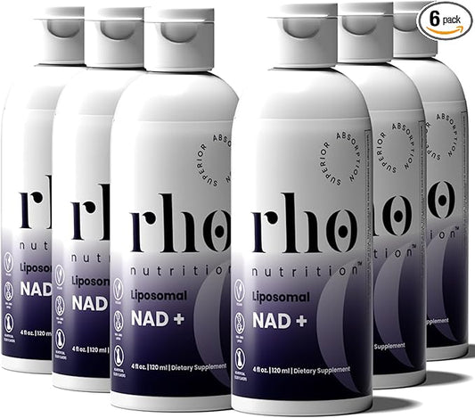 Liposomal NAD+ (6 Pack) - Ultra High Absorption Liquid NAD+ Supplement - NMN or Nicotinamide Riboside Alternative - Supports Cellular Longevity, Healthy Aging, Energy and Metabolism