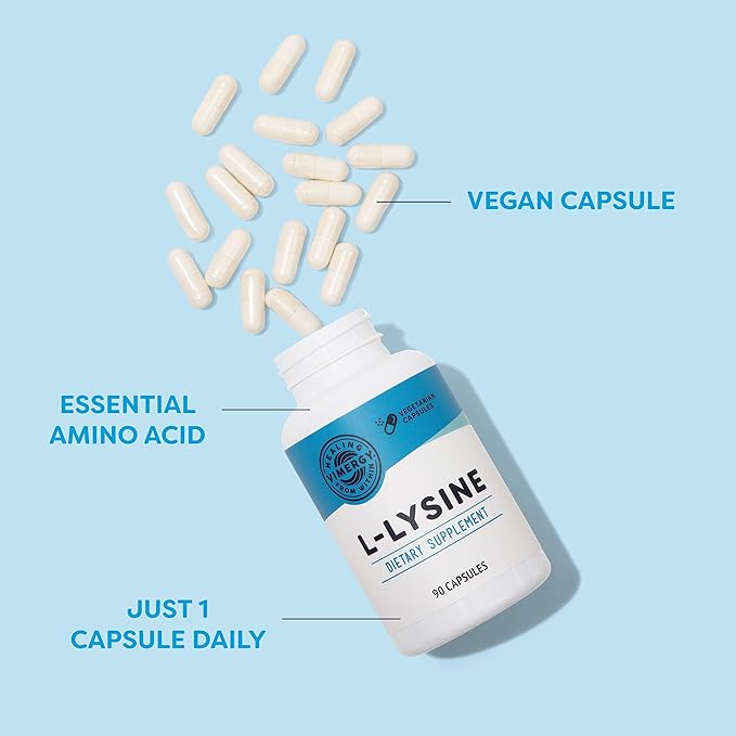 Vimergy L-Lysine – Promotes Healthy Skin, Hair & Nails* – Supports Healthy Metabolism* – Vegan, Non-GMO & Gluten-Free – 90 Capsules