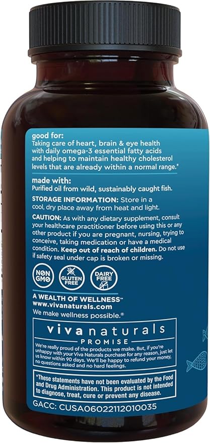 Omega 3 Fish Oil Supplement for Women and Men - 2500 mg Triple Strength Fish Oil Pills with Re-Esterified Omega 3 Fatty Acids including EPA, DHA DPA - 180 Pescatarian-Friendly Softgels