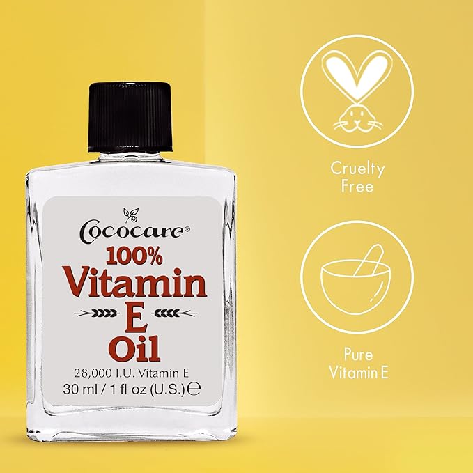 COCOCARE 100% Vitamin E Oil, 14000 I.U., 0.5 Fl Oz - Skin Moisturizer & Antioxidant Protection