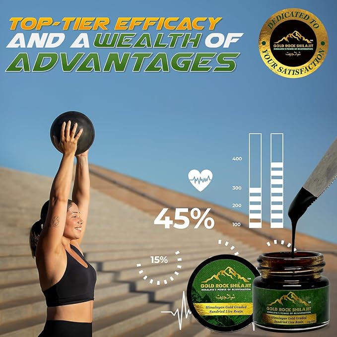 Pure Himalayan Sundried Shilajit Live Resin 15g - Authentic Gold Graded Himalayan Shilajeet Resin