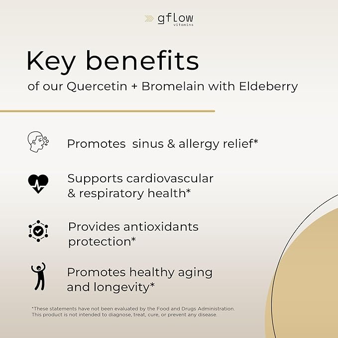 Quercetin with Vitamin C and Zinc - 500mg - Quercetin with Bromelain - Zinc Quercetin - 120 Veggie Caps - Elderberry with zinc and Vitamin c for Adults (Non-GMO, Vegan) 2 Months Supply