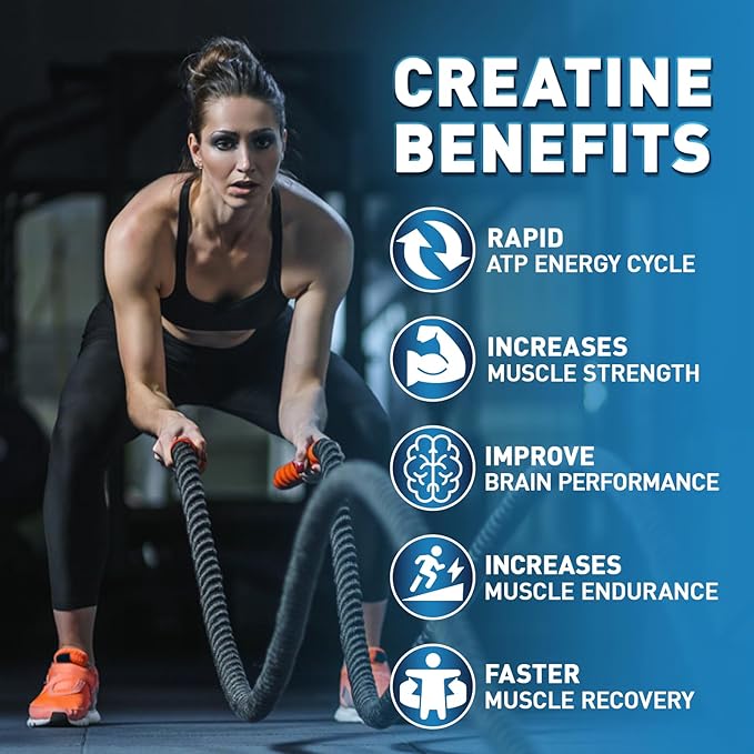 Creatine Monohydrate Gummies for Men and Women 80 Count (Pack of 1)