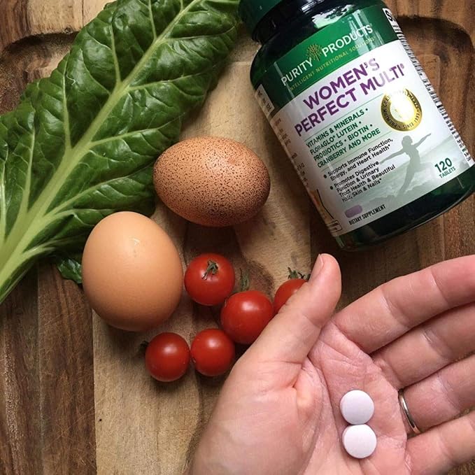 Purity Products Women’s Perfect Multi + OmegaBerry Fish Oil Women's Multi (Supports Urinary Tract Health, Immune, Bone, Hair, Skin, Nails + More) - OmegaBerry (1250mg Omega-3, Vitamin D3 + More)