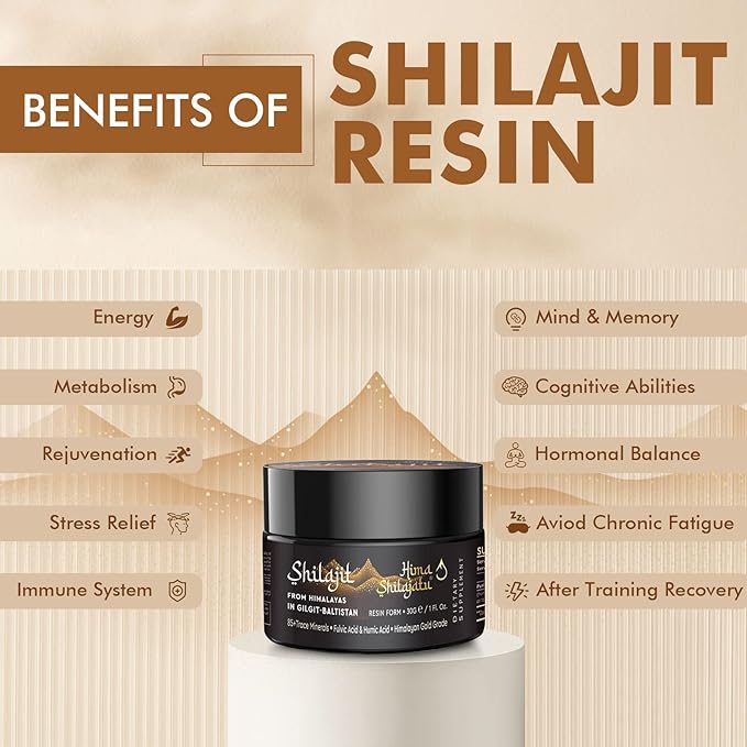 Shilajit Purest Himalayan Shilajit Resin - Gold Grade 100% Pure Shilajit with Fulvic Acid & 85+ Trace Minerals Complex for Energy & Immune Support, 30 Grams (2 Months Supply)