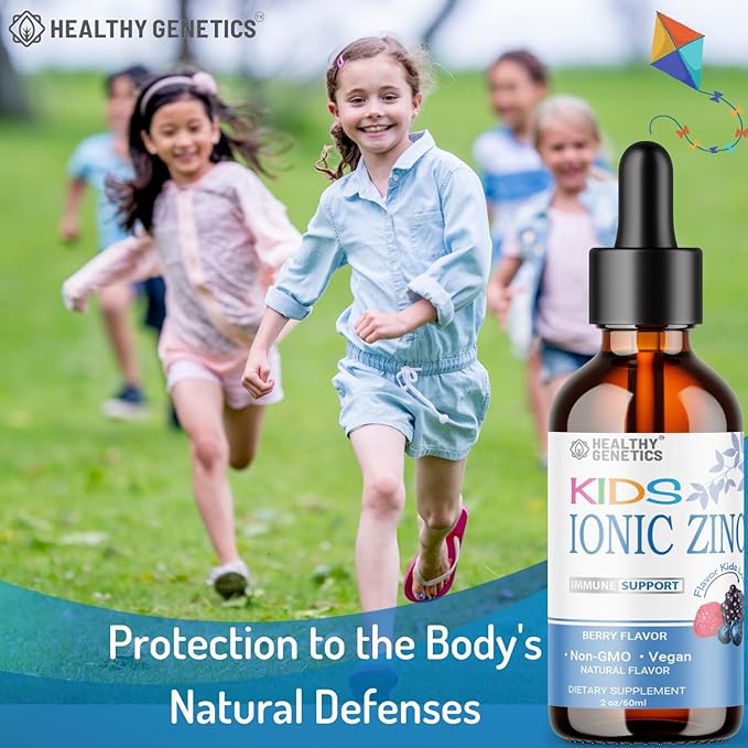 Ionic Liquid Zinc Drops for Kids | 30 Day Supply | Zinc Sulfate | Immunity, Mood, Brain Thyroid | 2 Oz