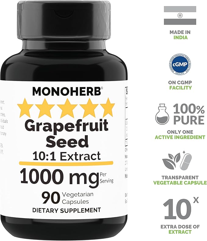 Grapefruit Seed Extract 1000 mg - 90 Vegetarian Capsules