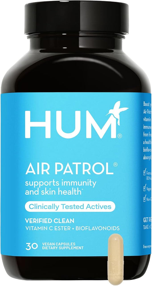 HUM Air Patrol - Immune Supplement with Vitamin C & Citrus Bioflavonoids - Supports Skin Barrier, Lungs & Immune Response (30 Vegan Capsules)