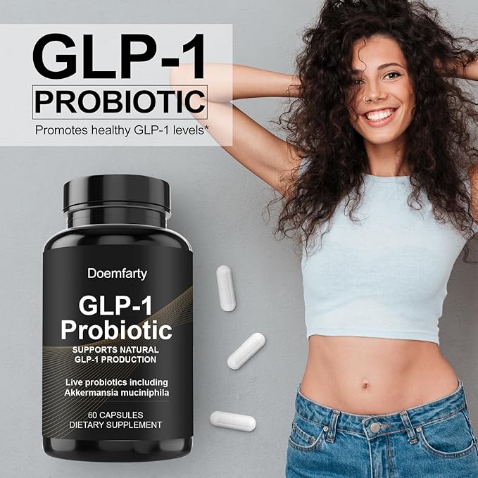 60 PCS GLP-1 Probiotic - AFU Multi-Strain Probiotic + Prebiotic, Naturally Support GLP-1 Production, Delayed Release, Third-Party Tested, for Men & Women 60 Servings (Pack of 1) K1
