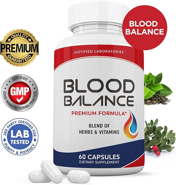 (2 Pack) Blood Balance Advanced Formula 688MG Formula Supplement Pills 120 Capsules
