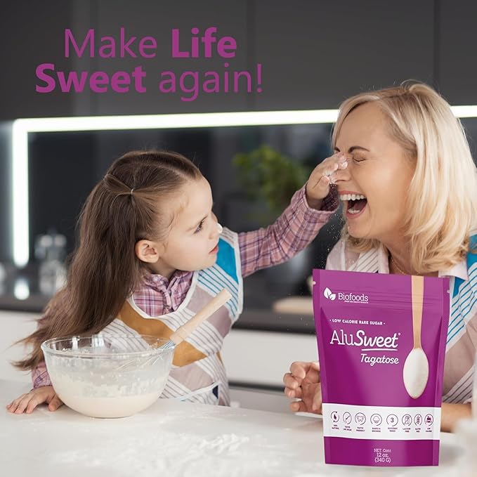 AluSweet Tagatose + Stevia Natural Low-Calorie Sweetener - 36oz 2:1 Replacement - Prebiotic, Keto & Diabetic-Friendly, Gluten & Lactose-Free, Sugar Substitute, Ideal for Baking, No Aftertaste