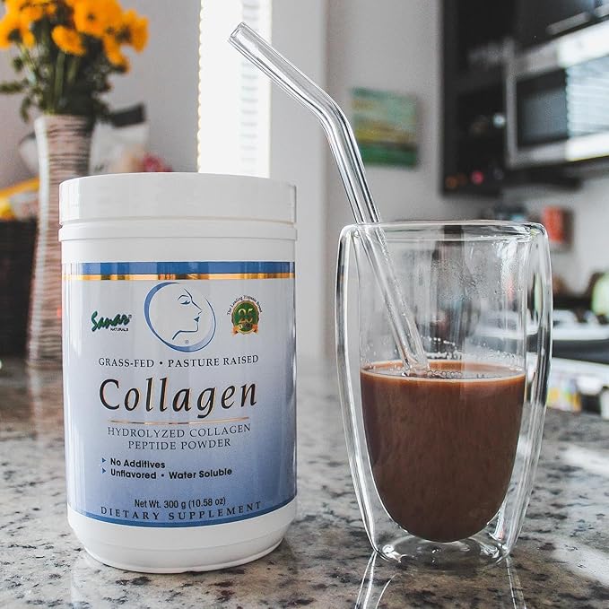 Sanar Naturals Collagen Peptides Powder - for Hair, Nail, Skin, Joint, and Bone Health - Hydrolyzed Collagen for Women & Men, Easy to Mix Collagen Protein Supplement, Unflavored, 10.58 oz