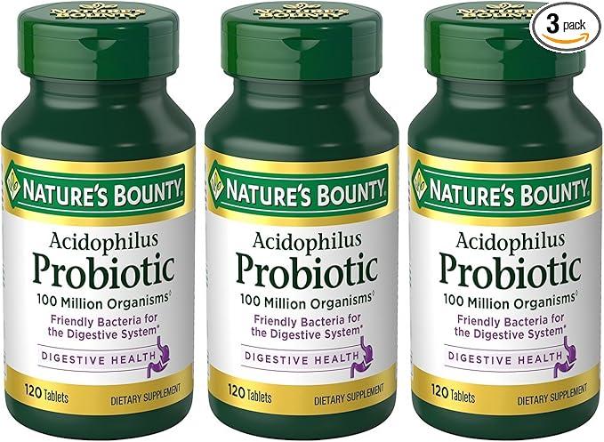 Nature's Bounty Acidophilus Probiotic , 120 Count (Pack of 3)