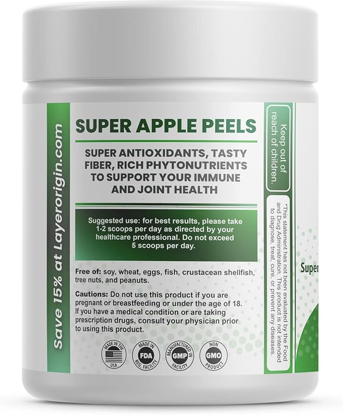Layer Origin Organic Apple Peel Powder Boost Akkermansia and Bifidobacteria