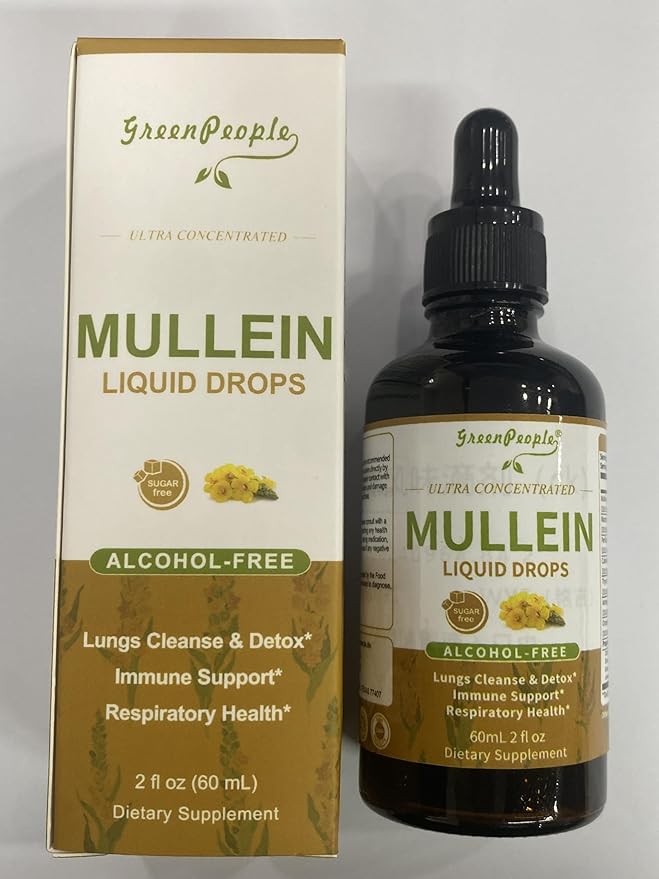 Mullein Leaf Extract Drops - 13-in-1 Botanical Extract Blend with Marshmallow Root for Wellness Support - Mullein Leaf Extract Supplement - Alcohol-Free Tincture, 2 fl oz
