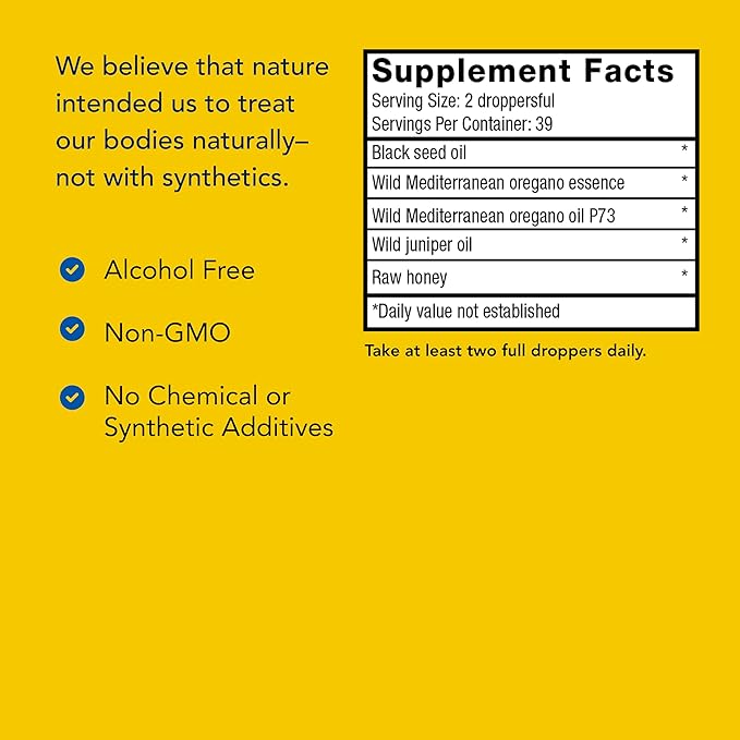 NORTH AMERICAN HERB & SPICE Resp-Immune - 2 oz - Respiratory & Immune Support - Black Seed, Oregano P73 Oil & Raw Honey - Mycellized for Optimal Absorption - Non-GMO - 39 Servings