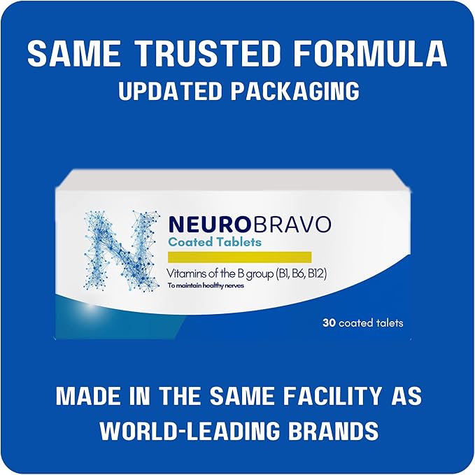 Neurobravo Vitamin B1, B6, B12 Tablets for Nerve Health, Nerve Pain, Numbness, Muscle Stiffness, Muscle Cramp, Impaired Sensation