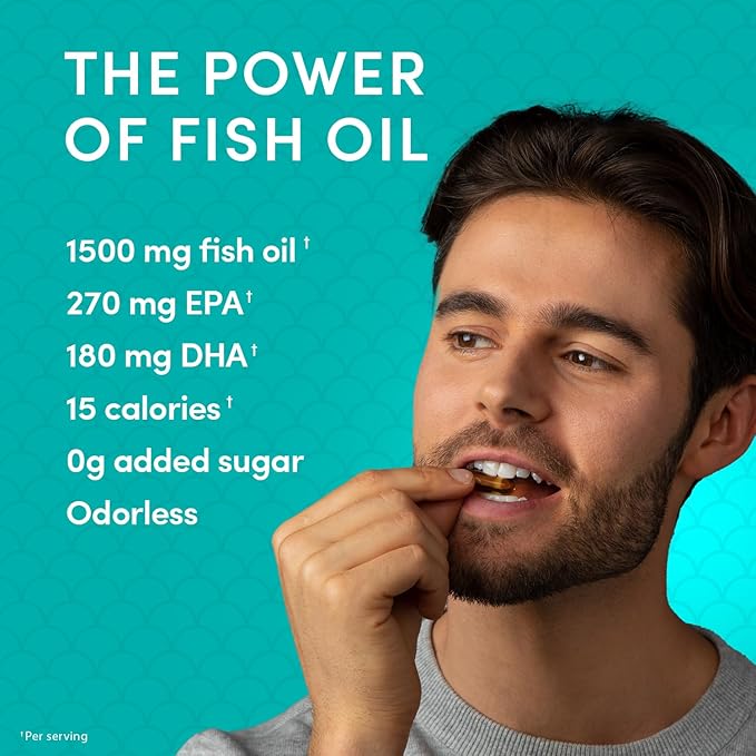 Swisse Wild Fish Oil Omega 3 Supplements for Women and Men | EPA DHA Fish Oil Supplements | Odorless - Helps Support Brain, Eye and Heart Health | High Strength 1500 mg | 400 Softgel Pills