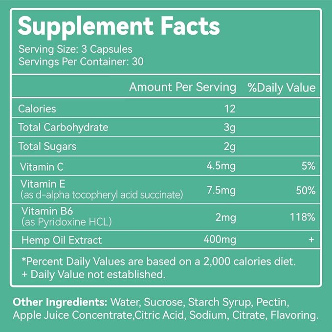 2 Pack Hemp Gummies, 1,500,000 Extra Strengthen Organic Hemp Gummies, Hemp Supplement Gummy with Hemp Oil Extract, 120 Gummies