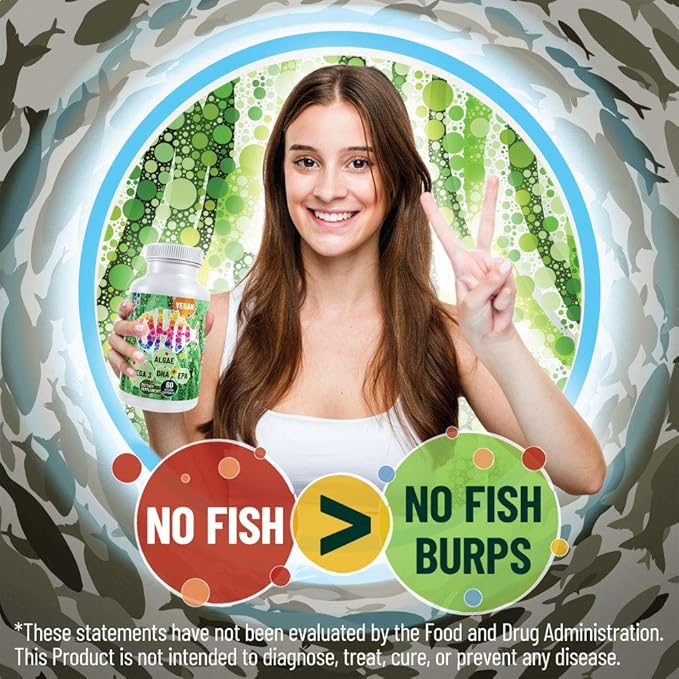 Vegan Omega 3 Algae Oil with DHA EPA The Fish-Less Oil Blend