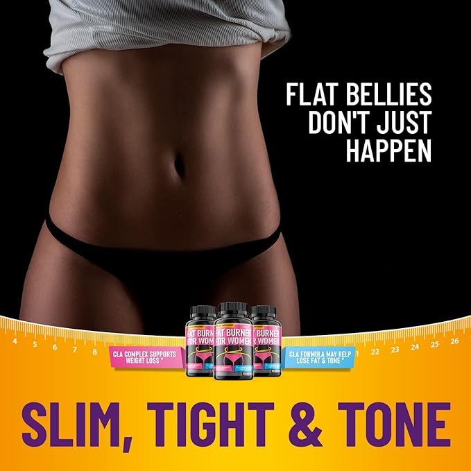 Belly Fat Burner for Women - Weight Loss Pills for Women Stomach Fat | CLA Softgels | Appetite Suppressant & Metabolism Booster | Bloating Relief & Natural Support - Keto Diet Pills 120 Softgels