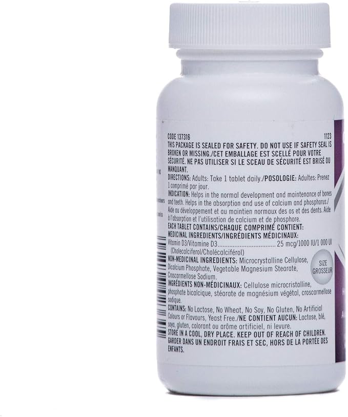 GNC Vitamin D-3 1000 IU (180 TABLETS)