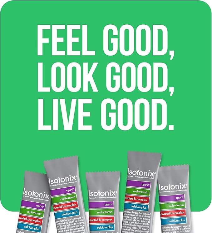 Isotonix Daily Essentials Packets – Antioxidant Supplements with OPC-3, Multivitamin, B-Complex & Calcium Plus – Gluten-Free, Non-GMO, Fast Absorption Vitamins for Energy, Immunity, and Bone Health