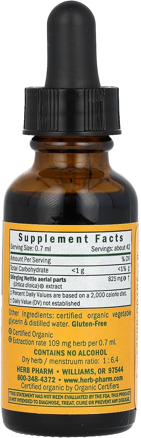 Herb Pharm Alcohol-Free Stinging Nettle Glycerite - 1 Ounce
