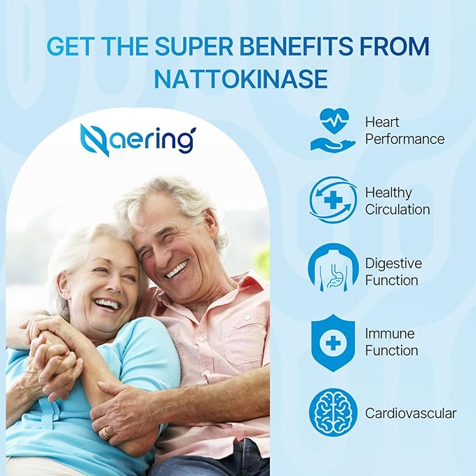 Liposomal Nattokinase 12,000 FU Serrapeptase 360,000 SPU Enzyme Supplement - Enriched with Synergistic Enzymes and Nutrient Blend & Inulin for Circulatory, Gut, Digestion 60 Capsules (2 Bottle)