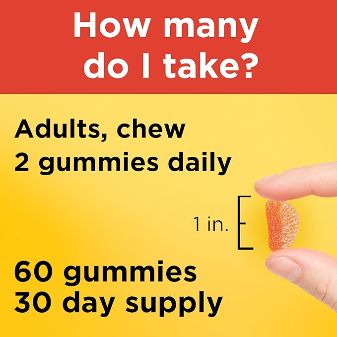 Nature Made Extra Strength Dosage Vitamin C 500 mg per Serving, Dietary Supplement for Immune Support, 60 Gummies, 30 Day Supply (Pack of 2)