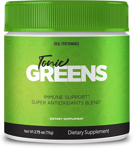 Tonic Greens Powder Vitamin Supplement Advanced Formula - Natural Green Blend Energy Supplement - Maximum Strength, TonicGreens BCAA, Tonic Greens All Natural Formula Powder Support Reviews (1 Pack)