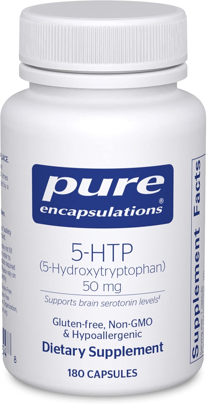 Pure Encapsulations 5-HTP 50 mg | 5-Hydroxytryptophan Supplement for Brain, Eating Behavior, and Serotonin Support* | 180 Capsules