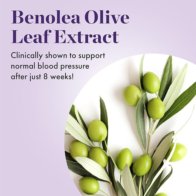 NAOMI BP Advanced, Potent Ingredients for Blood Flow and Circulation, Endothelial Function, Supports Cardiovascular and Arterial Health, 1000mg Olive Leaf Extract, 180mcg Vitamin K2 (Small, 60 Count)