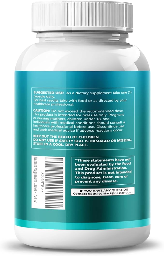 Magnesium Taurate, Potassium, L-Theanine, Hawthorn Berry & CoQ10 – Support Heart, Nerve & Sleep Health – 180 Capsules – Made in USA