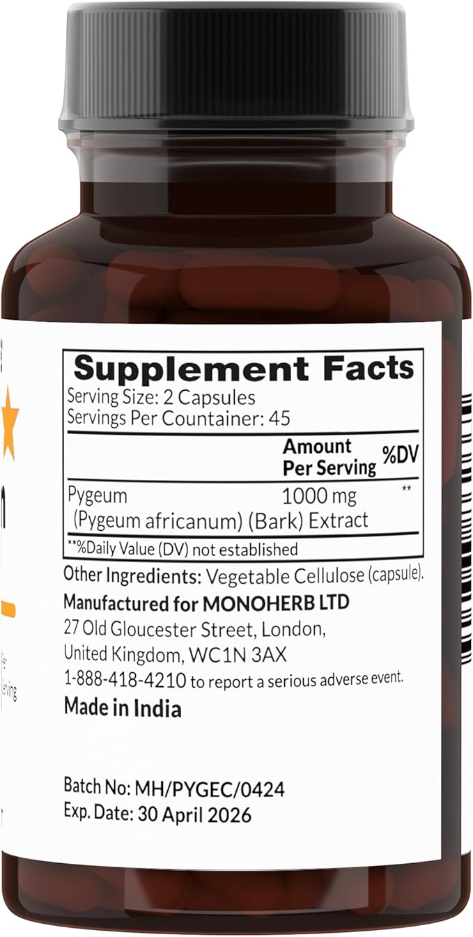 Pygeum Extract 1000 mg - 90 Veg Capsules