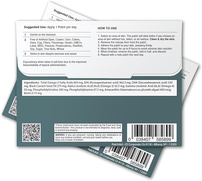 Kids Omega-3 Topical Patch by PatchAid 30-Day Supply