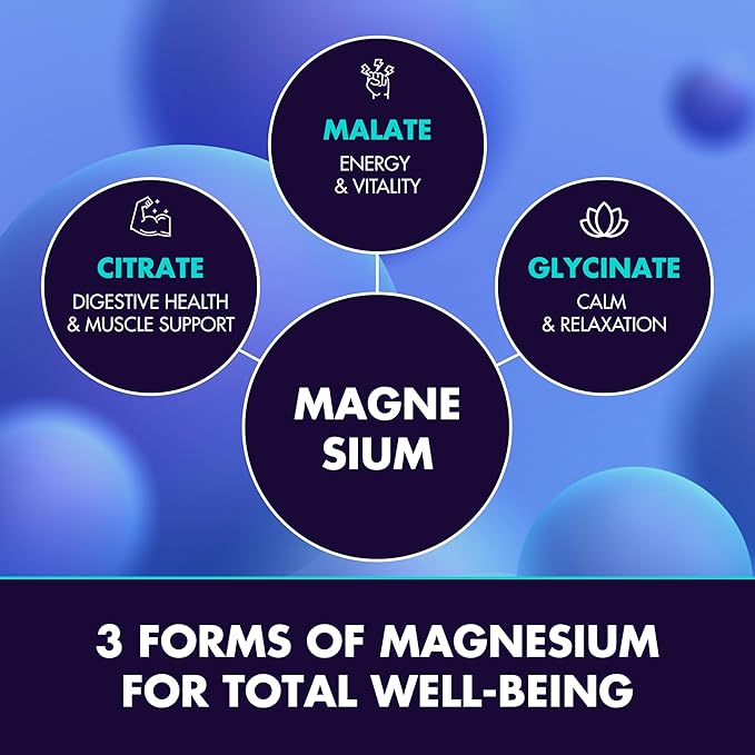 Magnesium Glycinate 2150MG Gummies for Women and Men, High Absorption Magnesium Glycinate, Citrate, Malate Gummies for Adults & Kids, Magnesium for Sleep Support, Sugar Free, Vegan, 60 Chews, Orange