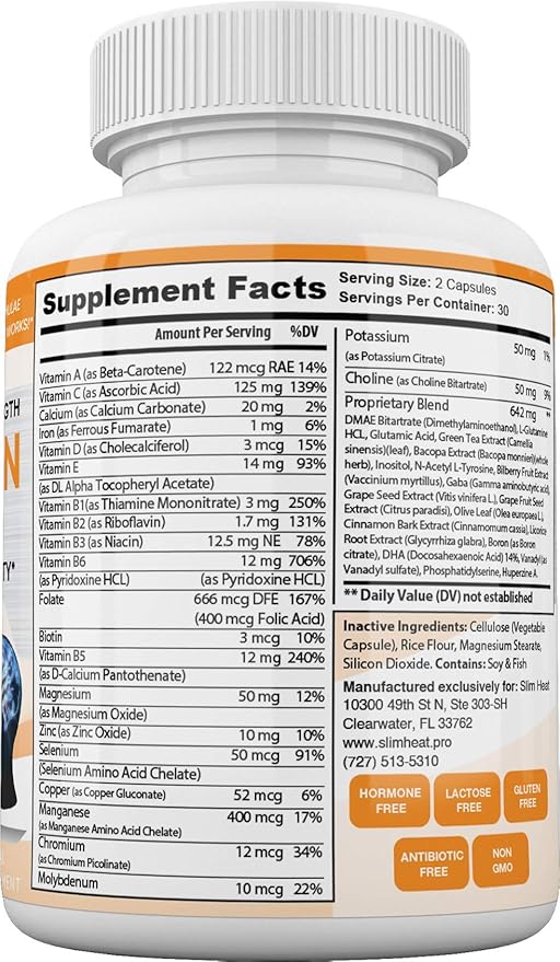 Keto Brain Booster - Brain Supplement - Focus, Concentration, Memory Neuro Supplement for Women & Men - Supports Learning, Energy, Immunity - All Natural, Non GMO, Made in USA - 60 Capsules