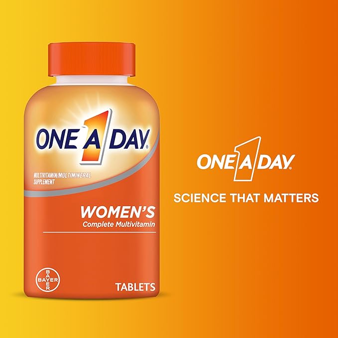 One A Day Women’s Multivitamin with Vitamin A, C, D, E and all 8 B vitamins, Calcium, Vitamins for Women, for Bone Health, Skin Health & Immune Health Support , 200 Count
