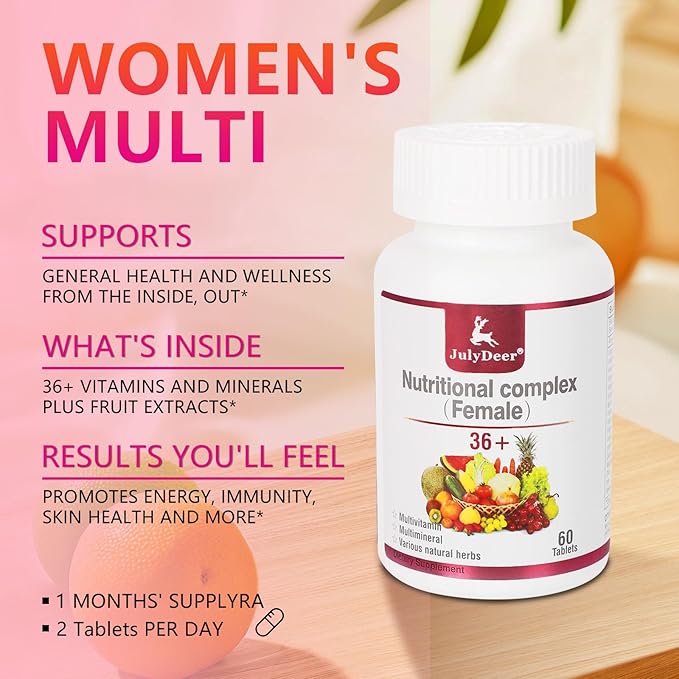 One Daily Multivitamin for Women - Complete Multimineral & Multivitamin with Vitamin A, C, D, E and B-Complex, Zinc & More Vitamins for Immunity, Energy, Hair, Skin & Nails - 60 Tablets
