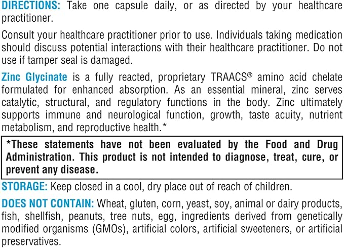 XYMOGEN Zinc Glycinate - 20mg Chelated Zinc Supplement - Zinc Bisglycinate Chelate for Enhanced Absorption - Mineral Supplement for Reproductive + Immune Support (120 Vegan Zinc Capsules)