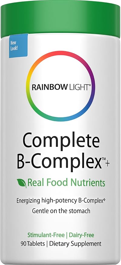 Rainbow Light - Complete B-Complex, 90 Count, Food Based, Energy Support
