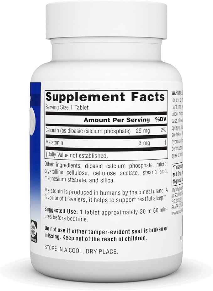 Source Naturals Time Released Melatonin 3 mg - 240 Time Release Tablets