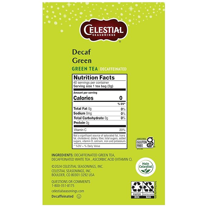 Celestial Seasonings Decaf Green Tea 40 Count