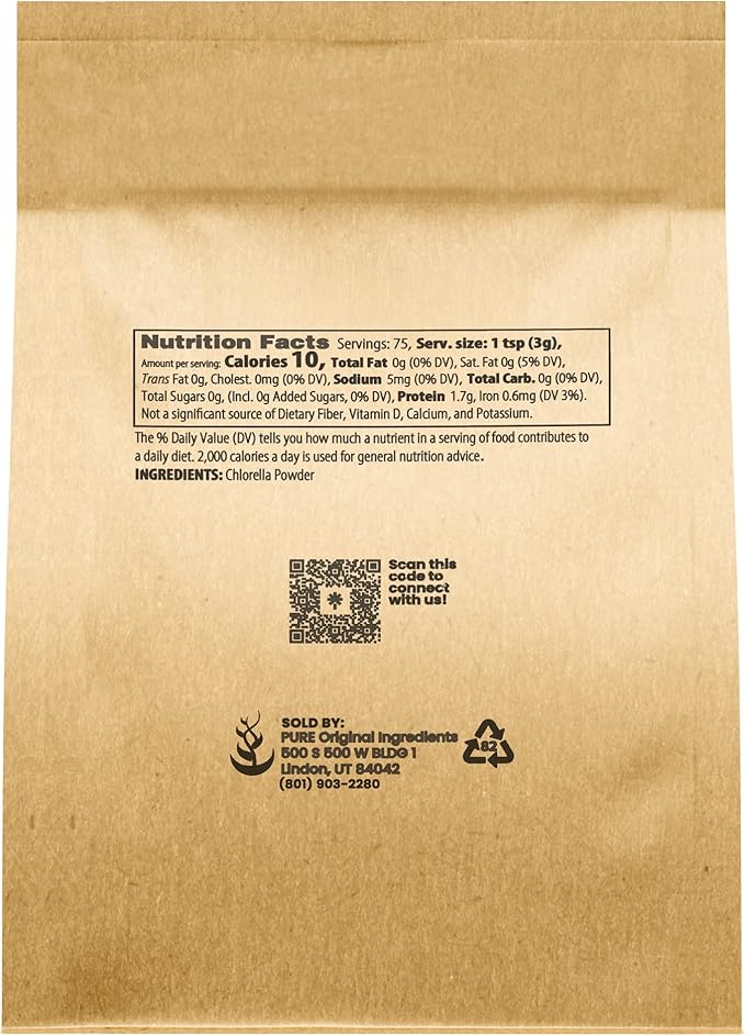 PURE ORIGINAL INGREDIENTS Chlorella Powder (8 Ounce)
