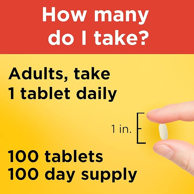 Nature Made Vitamin C 500 mg, Dietary Supplement for Immune Support, 100 Tablets, 100 Day Supply