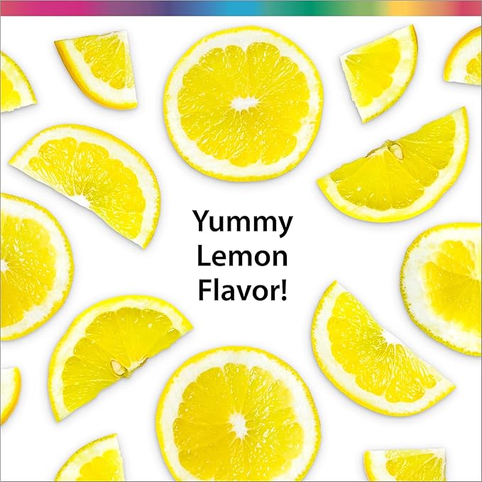 Rainbow Light - Sunny Gummies Vitamin D3 1000 IU, Support for Healthy Bones, Muscles, and Immunity in a Family-Friendly Chewable with Vitamin D3, Soy-Free, Gluten-Free, Sour Lemon, 50 Gummy Drops