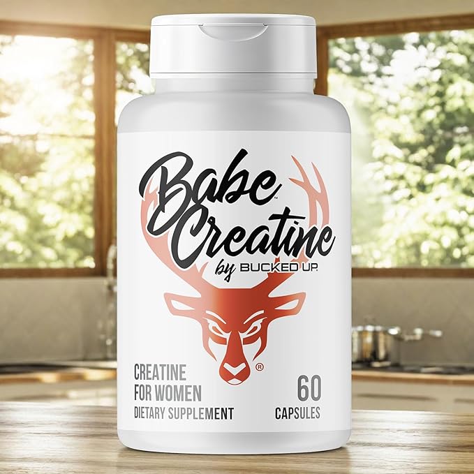 Bucked Up Babe Creatine Creatine HCL Capsules for Women, 750mg Serving - 60 Servings (60 Capsules)